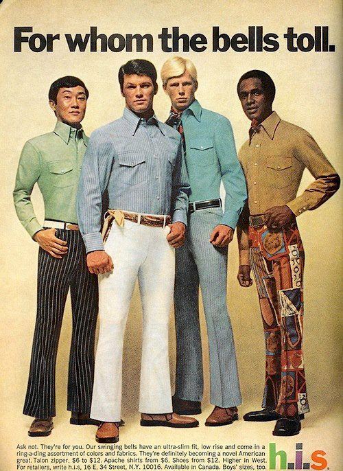 Мужские тренды 1970-х: брюки клёш