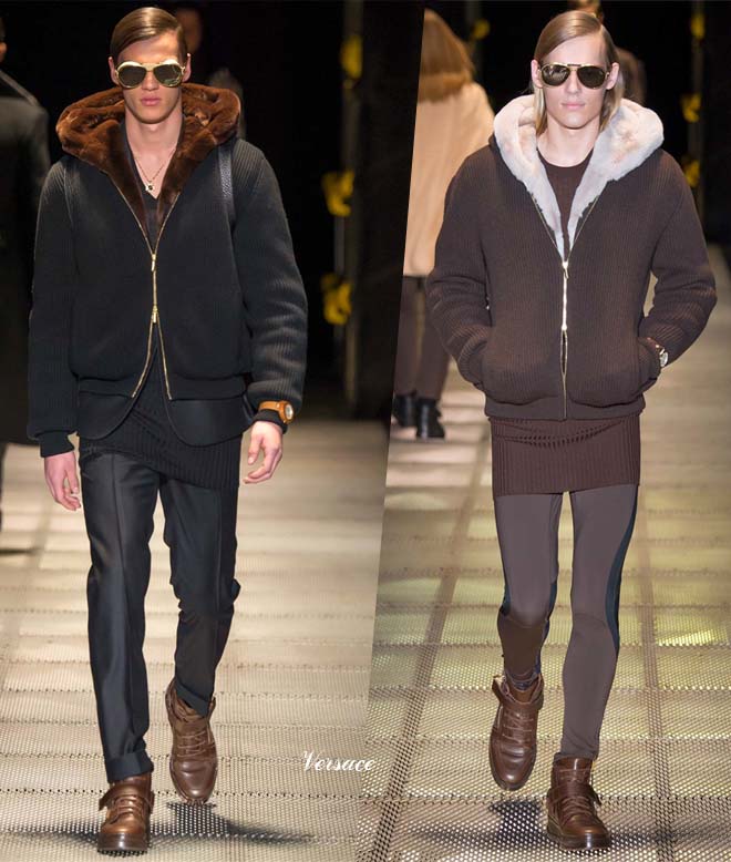 Мужские трикотажные куртки осень-зима 2015-2016: Versace